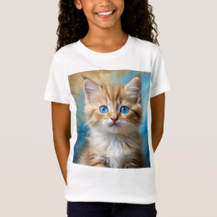 Niedlich Adorable Cat Portrait T-Shirt