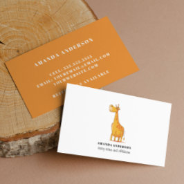 Niedlich Adorable Giraffe Kinderbetreuung der Baby Visitenkarte