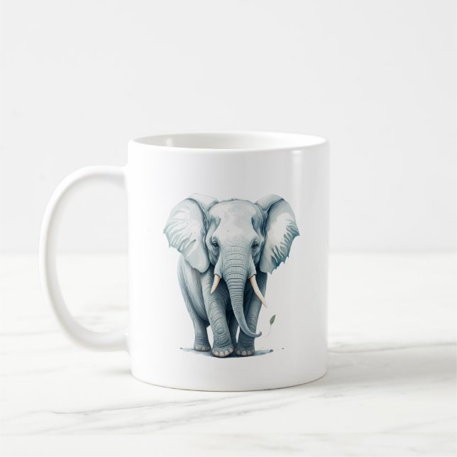 Niedlich Adorable Gray Elephant Kitchen Kaffeetasse (Links)