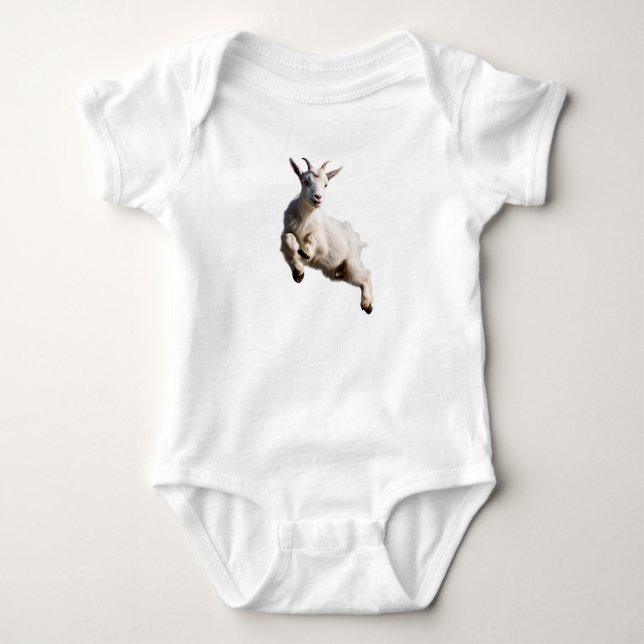 Niedlich Adorable Jumping Baby Goat Kid Strampler (Vorderseite)