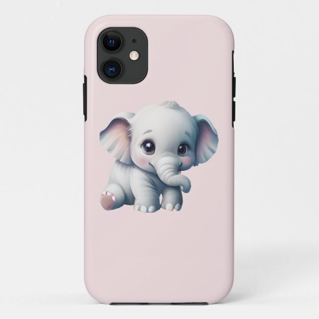 Niedlich Adorable Kawaii Baby Elephant Case-Mate iPhone Hülle (Rückseite)