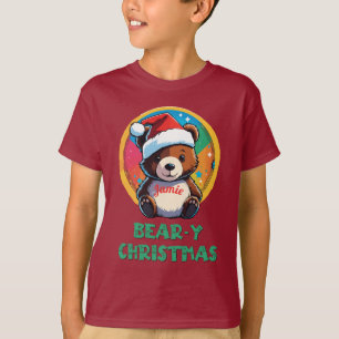 Niedlich Adorable Kawaii Chibi Bär y Weihnachtsbär T-Shirt