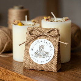 Niedlich Adorable Llama Wasserfarbener Teppich Runder Aufkleber