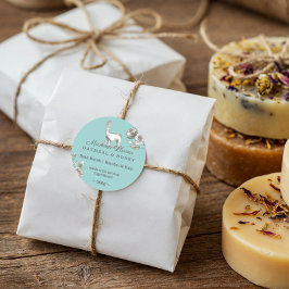 Niedlich Adorable Llama Wasserfarbener Teppich Runder Aufkleber