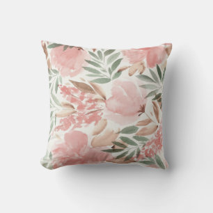 Niedlich Adorable Moderne Wasserfarbe Blühende Blu Kissen