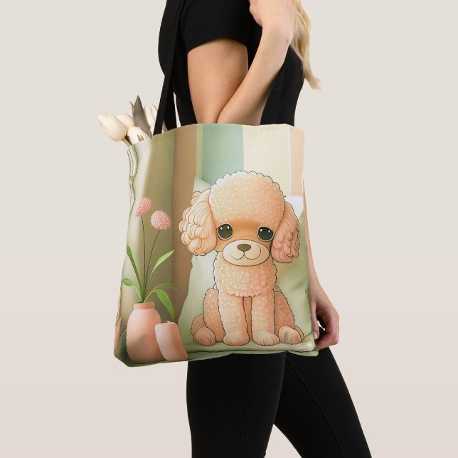 Niedlich Adorable Poodle Doppy Puppy Artwork | (Von Nahem)