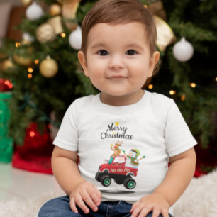 Niedlich Adorable Santa Claus, Snowman und Rentier Baby T-shirt