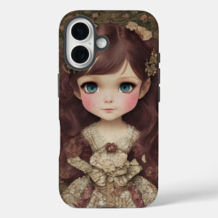 Niedlich Adorable Vintage Art Chibi Kawaii Girl de iPhone 16 Hülle