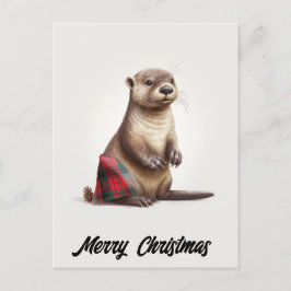 Niedlich Adorable Weihnachten Otter in Kariert