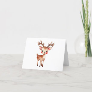 Niedlich Adorable Weihnachtsfeiertag Rentier 3 BLA Feiertagskarte