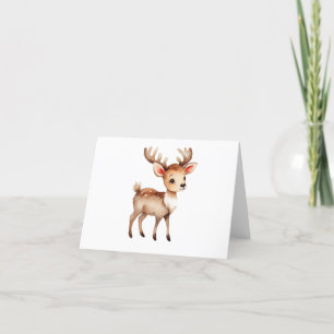 Niedlich Adorable Weihnachtsfeiertag Rentier 5 Feiertagskarte