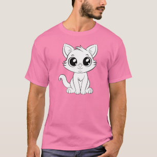 Niedlich Adorable White Cat T-Shirt
