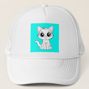 Niedlich Adorable White Cat Truckerkappe