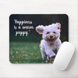 Niedlich Adorable White Puppy Mousepad
