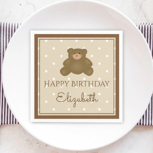 Niedlich Adortable Teddy Bear Baby Geburtstagspart Serviette