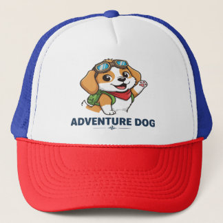 Niedlich Adventure Dog T - Shirt - Funny Puppy Gog Truckerkappe
