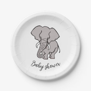 Niedlich African ELEPHANT - Baby-Dusche - Party Pappteller