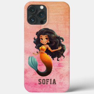 Niedlich African Mermaid Girl - Individuelle Name  Case-Mate iPhone Hülle