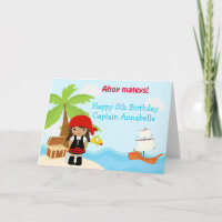 Niedlich-Afrikanischer Pirat Girl Birthday Red