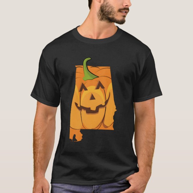 Niedlich Alabama Halloween Design T-Shirt (Vorderseite)