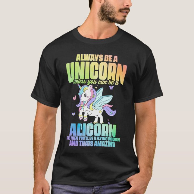 Niedlich Alicorn Magical Unicorn Fantasy Legendary T-Shirt (Vorderseite)