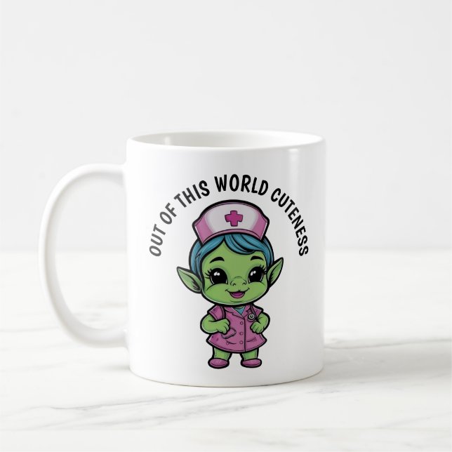 Niedlich Alien Nurse Kaffeetasse (Links)
