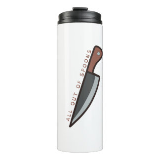 Niedlich alle aus Löffeln Behinderung Cartoon mit  Thermosbecher