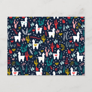 Niedlich Alpaca Feiertagspostkarte