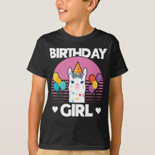 Niedlich Alpaca Girl Llama Geburtstagsparty T-Shirt
