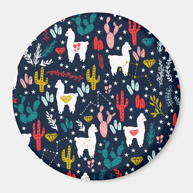 Niedlich Alpaca Magnet (Vorne)