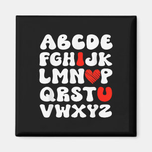 Niedlich Alphabet Abc I Liebe Sie Valentinstag Her Magnet