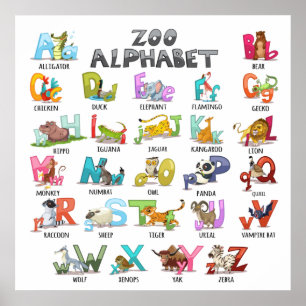 Niedlich Alphabet Poster