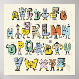 Niedlich Alphabet Poster