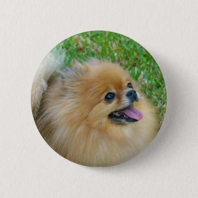 Niedlich als blonder Knopf Button (Vorderseite)