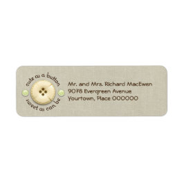 Niedlich als Button Baby-Rücksendeadresse