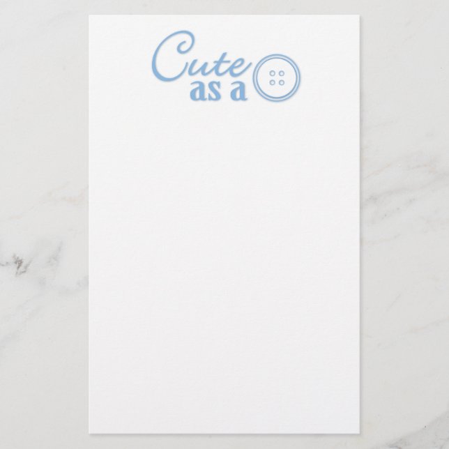 Niedlich als Button Briefpapier (Vorderseite)