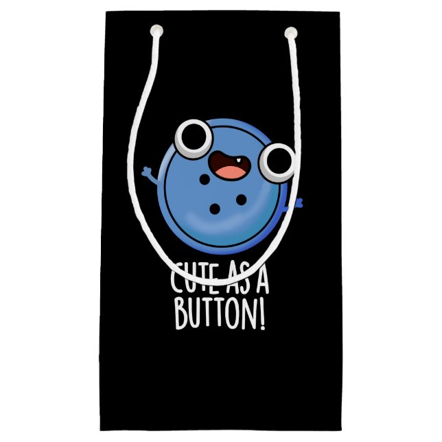 Niedlich als Button-Funny-Nähen Puff Dark BG Kleine Geschenktüte (Vorderseite)