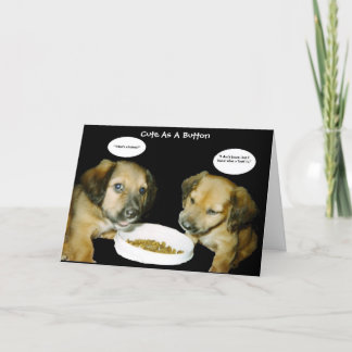 Niedlich als Button-Geburtstagskarte Karte