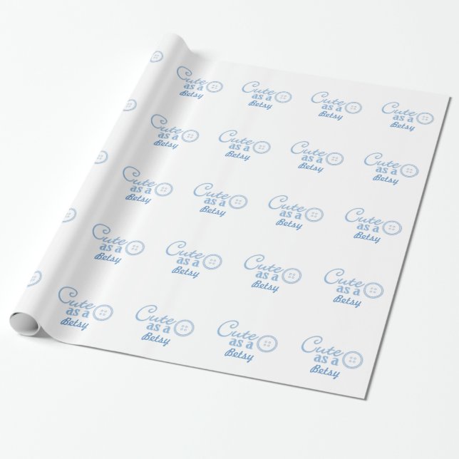 Niedlich als Button Geschenkpapier (Ungerollt)