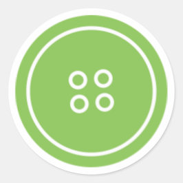Niedlich als Button (grün) Runder Aufkleber
