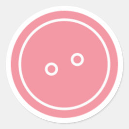 Niedlich als Button (rosa) Runder Aufkleber
