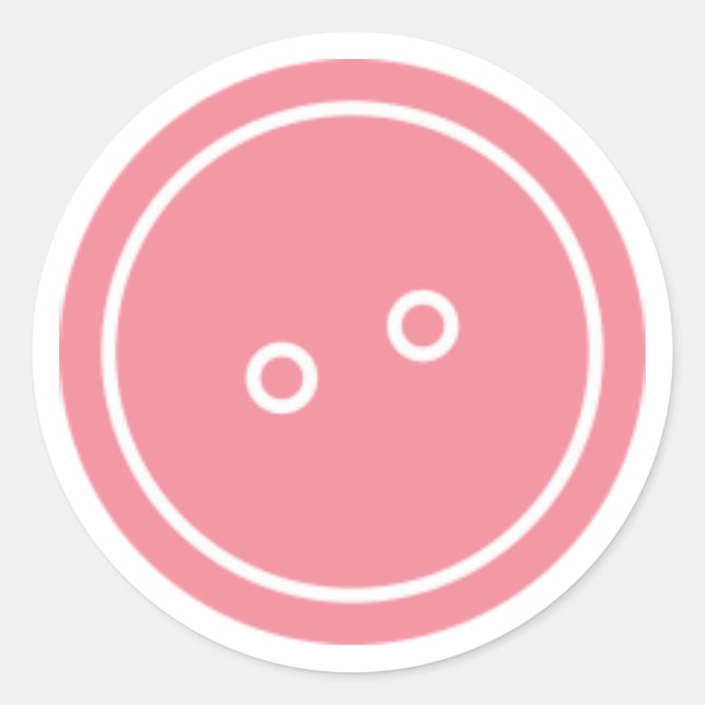 Niedlich als Button (rosa) Runder Aufkleber (Vorderseite)