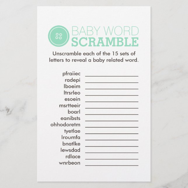 Niedlich als Button (Türkis) Flyer (Vorne)