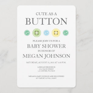 Niedlich als Button Unisex-Einladung Einladung