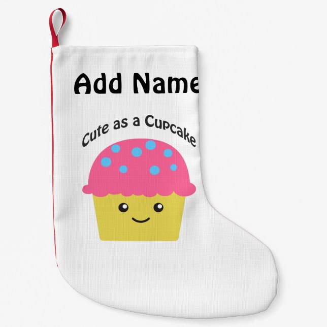 Niedlich als Cupcake Kleiner Weihnachtsstrumpf (Vorderseite)