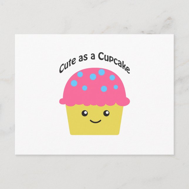 Niedlich als Cupcake Postkarte (Vorderseite)