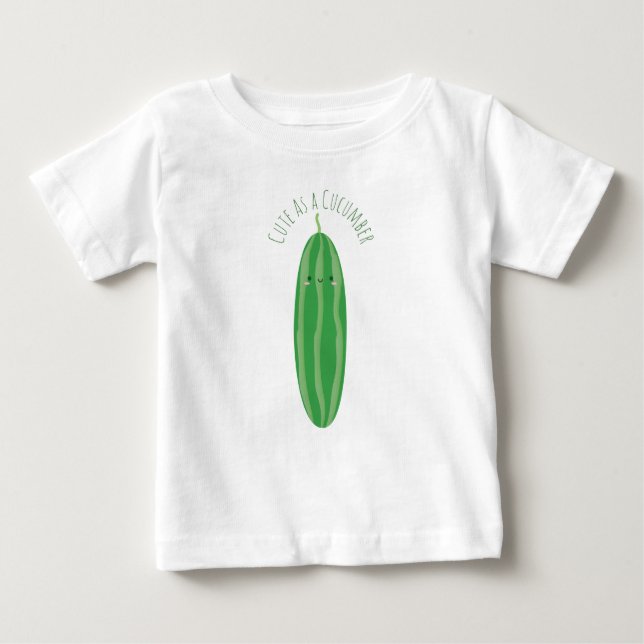 Niedlich als Gurke Funny Kawaii Cutecumber Unisex Baby T-shirt (Vorderseite)