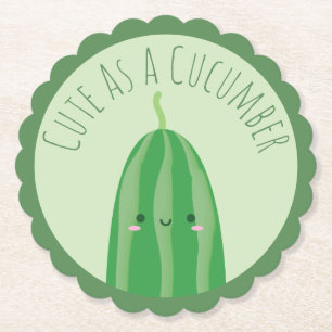 Niedlich als Gurke lustiges Kawaii Cutecumber Untersetzer