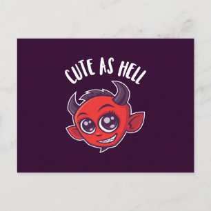Niedlich als Hell Devil Feiertagspostkarte