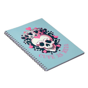 Niedlich als Hell Schädel mit Krone Notizblock